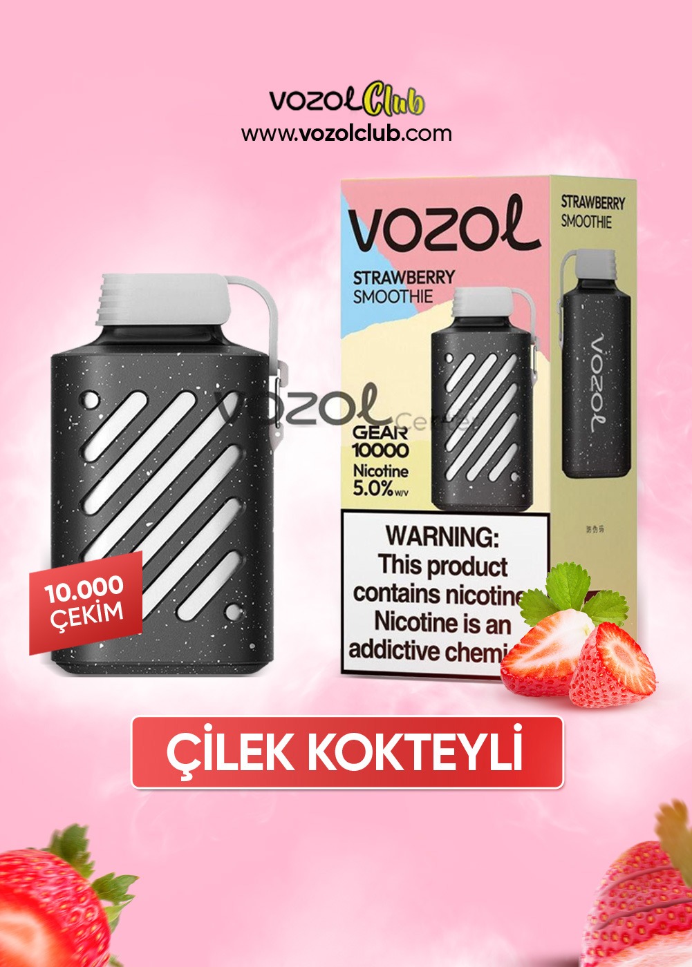 Vozol 10000 Strawberry Smoothie