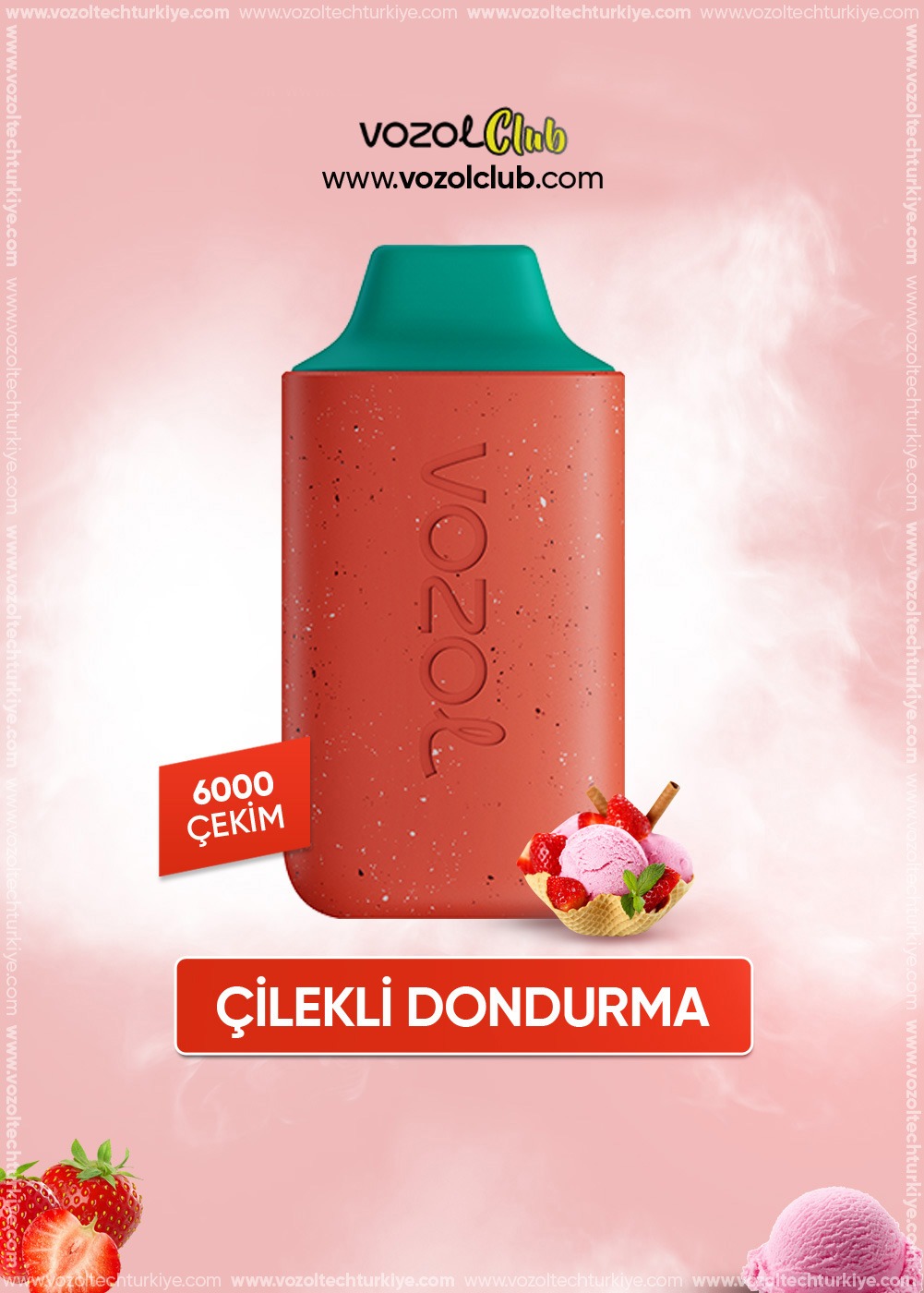 Vozol 6000 Strawberry İce Cream