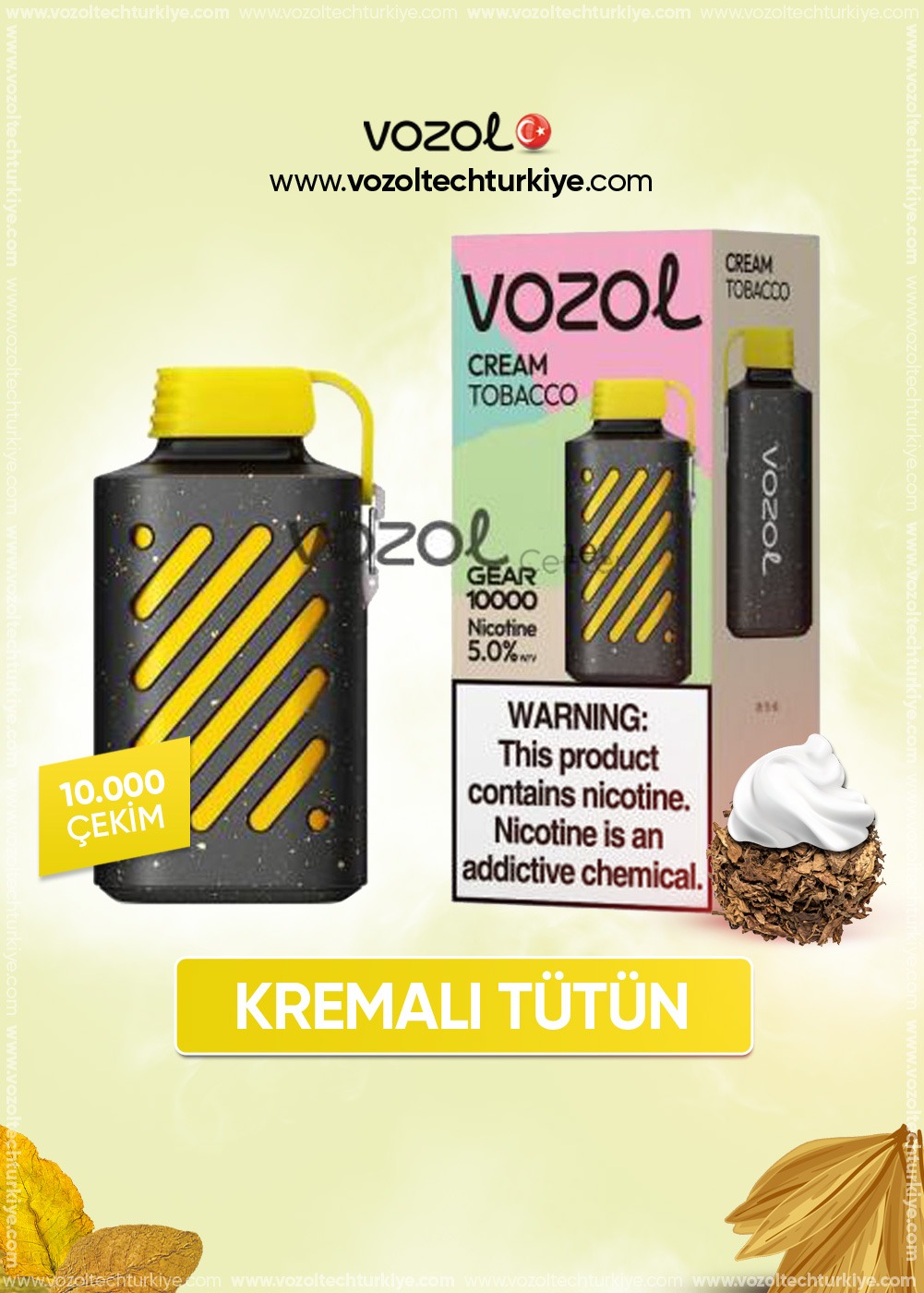 Vozol 10000 Cream Tobacco