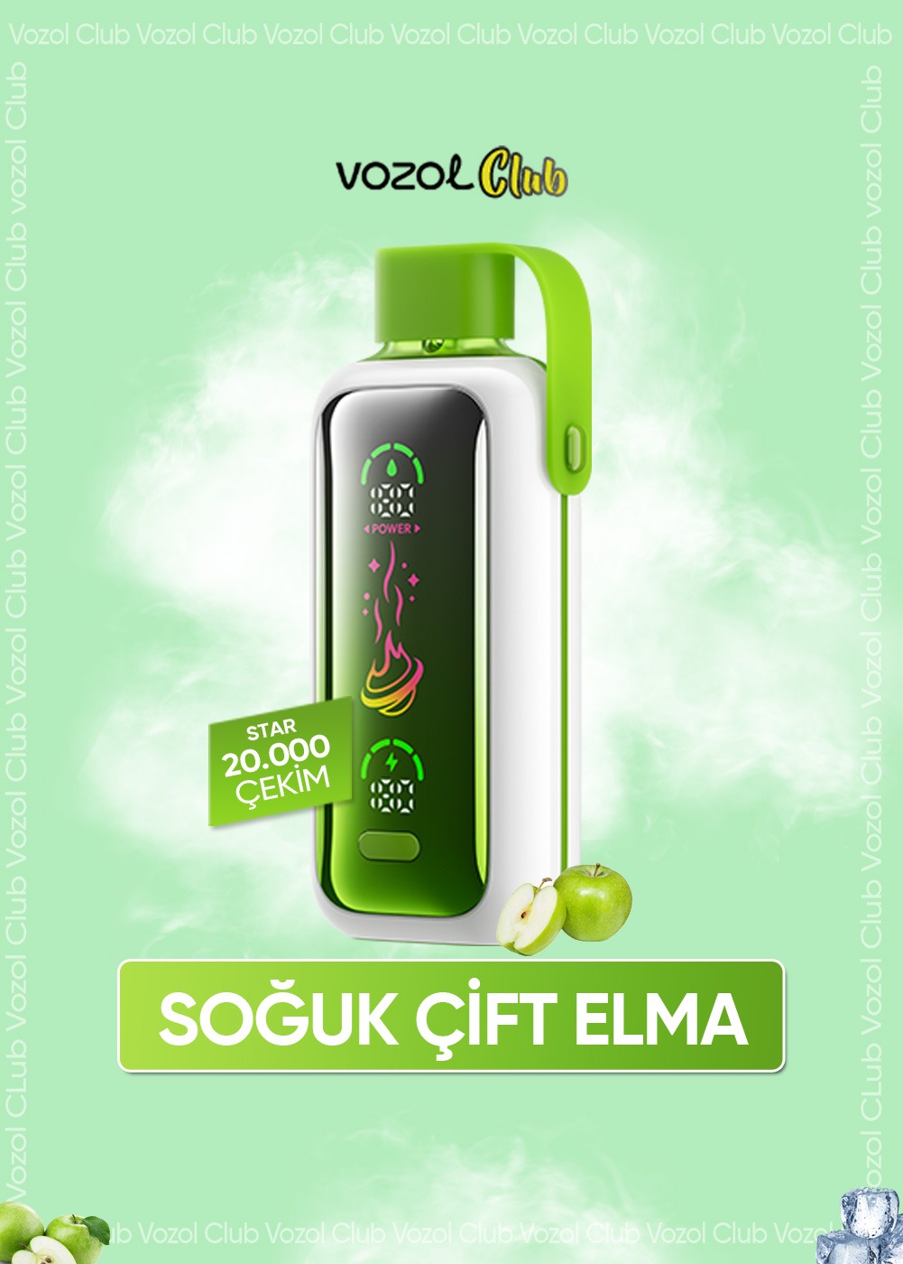 Vozol Star 20000 Double Apple Ice