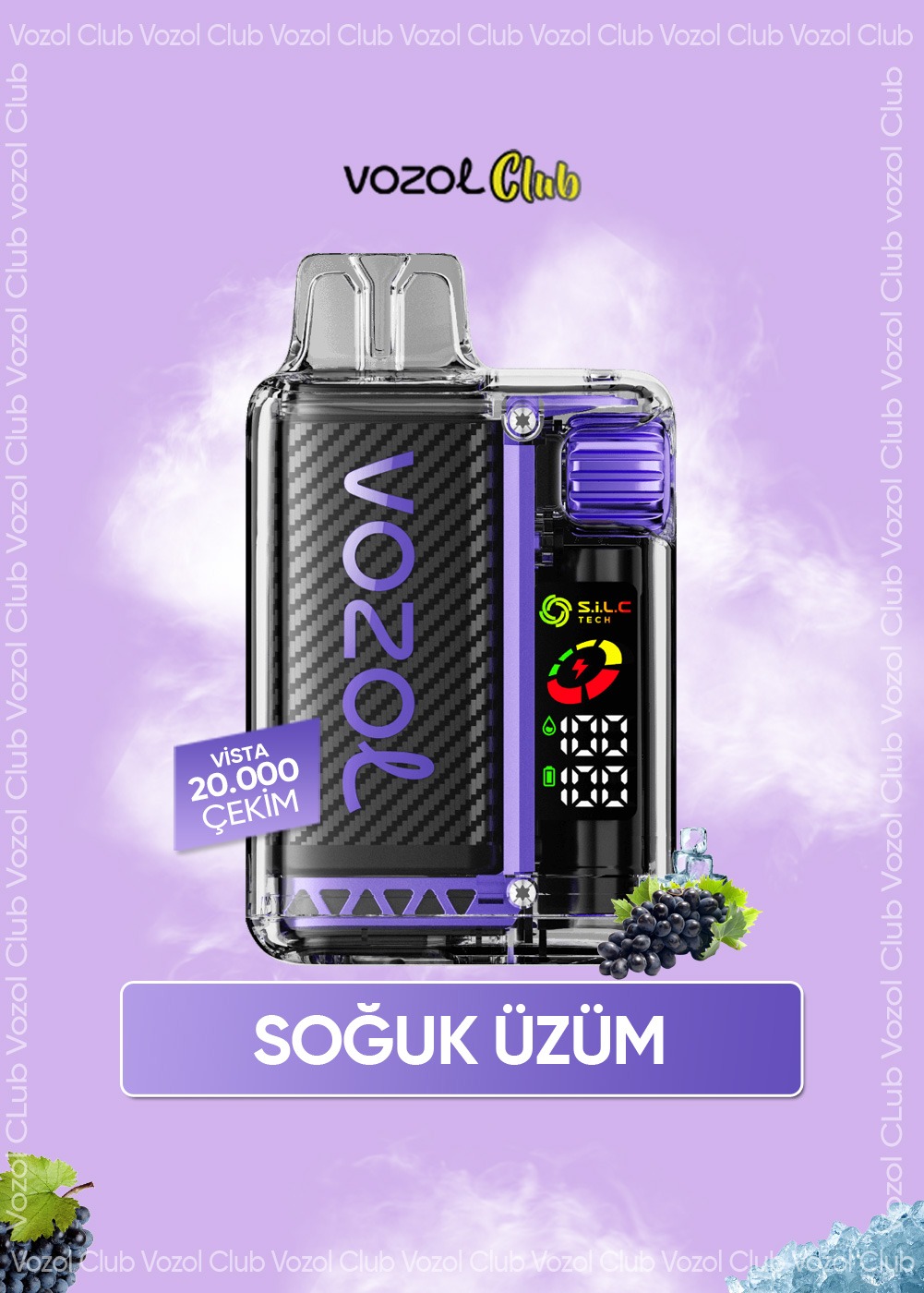 Vozol Vista 20000 Grape Ice